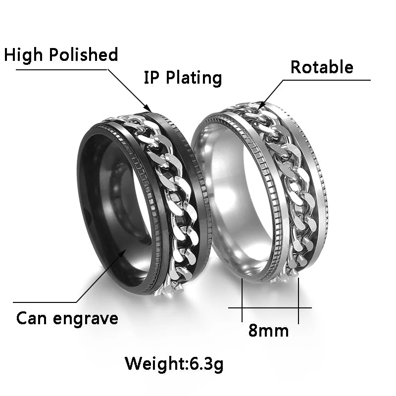 Stainless Steal Rotating rings